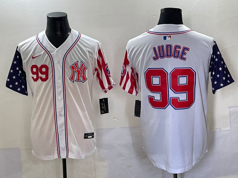 Men New York Yankees #99 Judge White a generation of national flags Jointly Name 2025 Nike MLB Jersey style 3